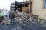 17th Street Chimney Dismantle- Brick Pile by Lehigh Valley Health Network